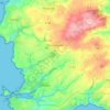 Mapa topográfico Ploumoguer, altitude, relevo