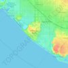 Mapa topográfico Huntington Beach, altitude, relevo
