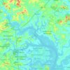 Mapa topográfico Rio Sergipe, altitude, relevo