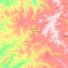 Mapa topográfico Brasília de Minas, altitude, relevo