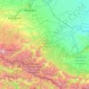 Mapa topográfico Kabardino-Balkaria, altitude, relevo
