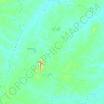 Mapa topográfico Sucupira, altitude, relevo