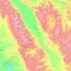 Mapa topográfico མངའ་རིས་ས་ཁུལ་ / 阿里地区 / Ngari, altitude, relevo