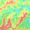 Mapa topográfico 璜田乡, altitude, relevo