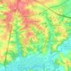 Mapa topográfico Umbará, altitude, relevo