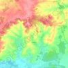 Mapa topográfico Villegouin, altitude, relevo