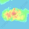 Mapa topográfico Cornwall Island, altitude, relevo