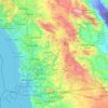 Mapa topográfico San Diego County, altitude, relevo