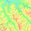 Mapa topográfico Flor de Minas, altitude, relevo