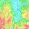 Mapa topográfico Courpière, altitude, relevo