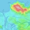 Mapa topográfico Ipar-Ekialdea, altitude, relevo