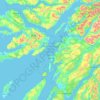 Mapa topográfico Loch Sunart to the Sound of Jura Marine Protected Area, altitude, relevo