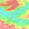 Mapa topográfico Hesdin-la-Forêt, altitude, relevo