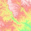 Mapa topográfico Serranópolis, altitude, relevo