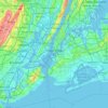 Mapa topográfico Nova Iorque, altitude, relevo