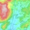 Mapa topográfico Poiares, altitude, relevo