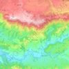 Mapa topográfico Pruines, altitude, relevo