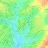 Mapa topográfico Jardim Umuarama, altitude, relevo