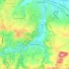 Mapa topográfico Compton Dando, altitude, relevo