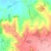 Mapa topográfico Castillon-en-Auge, altitude, relevo