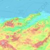 Mapa topográfico Río Aguán, altitude, relevo