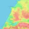 Mapa topográfico Biarritz, altitude, relevo