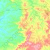 Mapa topográfico Quatiguá, altitude, relevo