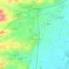 Mapa topográfico Hutton Cranswick, altitude, relevo