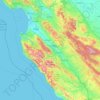 Mapa topográfico Monterey County, altitude, relevo
