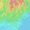 Mapa topográfico 榛原郡, altitude, relevo