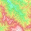 Mapa topográfico Bhaderwah, altitude, relevo