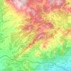 Mapa topográfico el Montmell, altitude, relevo