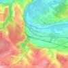 Mapa topográfico Rosny-sur-Seine, altitude, relevo