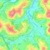 Mapa topográfico Nova Cintra, altitude, relevo