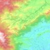 Mapa topográfico Visconde de Mauá, altitude, relevo