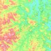 Mapa topográfico Pedra do Indaiá, altitude, relevo