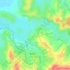 Mapa topográfico Cerrado, altitude, relevo