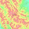 Mapa topográfico Scapegoat Wilderness Area, altitude, relevo