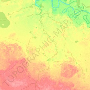 Mapa topográfico Тевриз, altitude, relevo