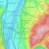 Mapa topográfico Horchheimer Höhe, altitude, relevo