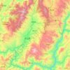 Mapa topográfico 双江拉祜族佤族布朗族傣族自治县, altitude, relevo