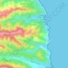 Mapa topográfico Meria, altitude, relevo