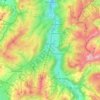 Mapa topográfico Zweisimmen, altitude, relevo