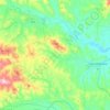 Mapa topográfico Craco, altitude, relevo