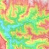 Mapa topográfico Bédouès-Cocurès, altitude, relevo