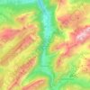 Mapa topográfico Glières-Val-de-Borne, altitude, relevo