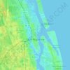 Mapa topográfico St. Augustine, altitude, relevo