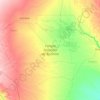 Mapa topográfico Parque Nacional de Banhine, altitude, relevo