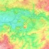 Mapa topográfico Mons, altitude, relevo
