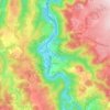 Mapa topográfico Alleyras, altitude, relevo